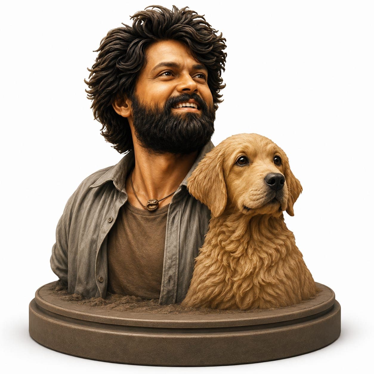 Pet + parent bust